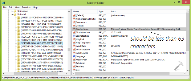 Registry Editor Installed Programs Missing