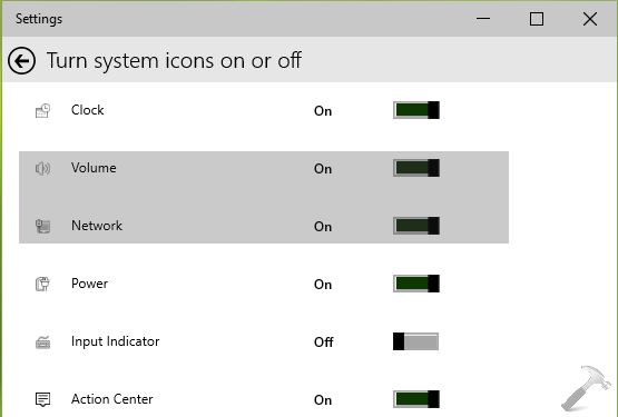 Volume And Power Icons Missing In Vista