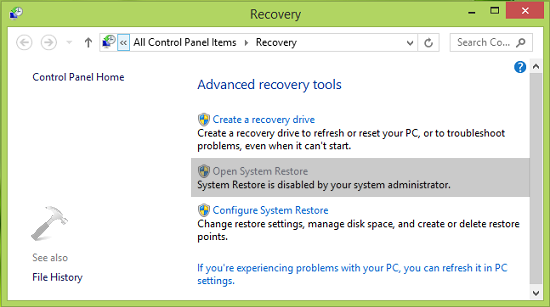 Disable System Restore On Windows Vista