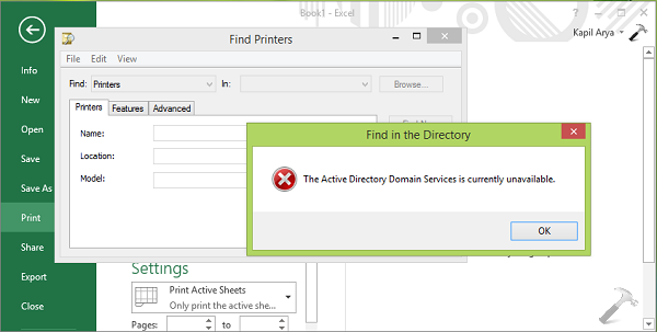 Windows Vista Active Directory Domain Services Is Currently Unavailable