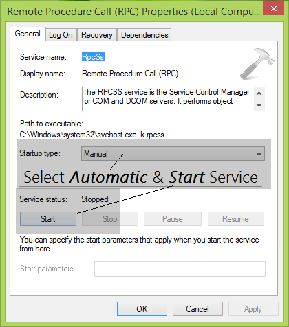 Remote Procedure Call Windows Vista