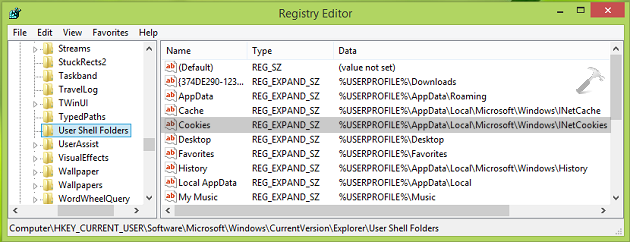 Windows Cookies Folder Vista