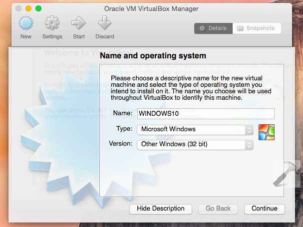 how to install windows 10 on mac using virtualbox