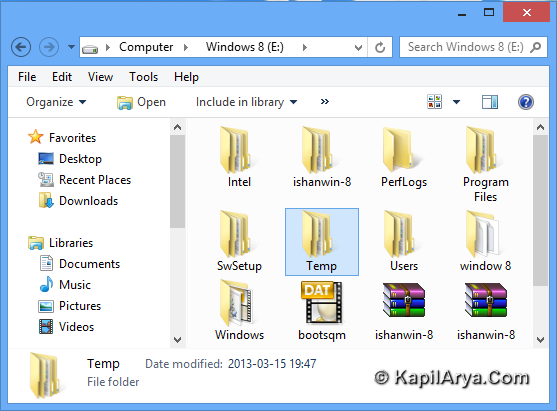 Clear Temporary Files Windows 7
