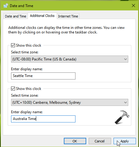 How To Add Additional Clocks With Multiple Time Zones In Windows