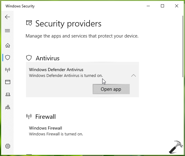 cant turn on windows defender