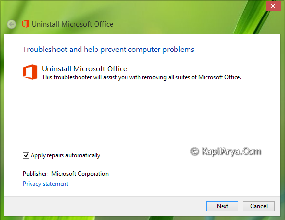 reinstall office 2013