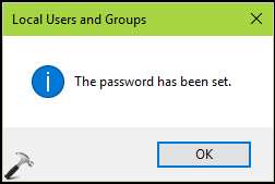 default user 0 password windows 10