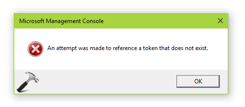 Fix An Attempt Was Made To Reference A Token That Does Not Exist