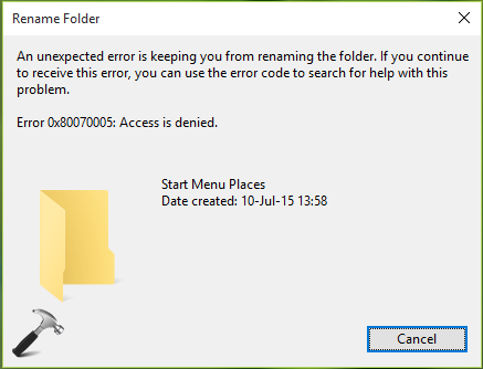 Windows Vista Renaming Folders