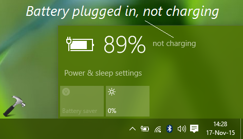 FIX] “Battery Plugged In, Not Charging” For Windows 10