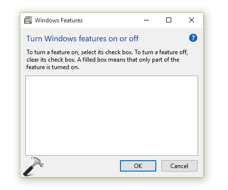 Turn Windows Features