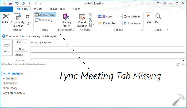 remove skype meeting from outlook