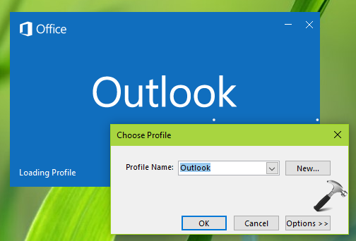 cannot start microsoft outlook set of folders office 365