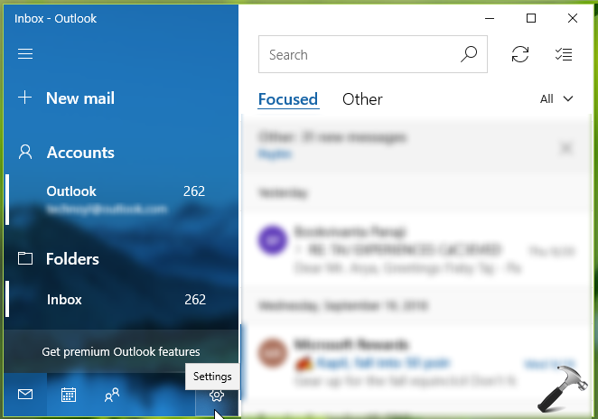 windows 10 mail app unified inbox