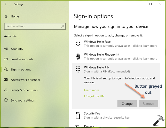 Remove Windows Hello In Windows 10 | Images and Photos finder