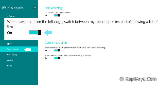 windows 8 switch between apps
