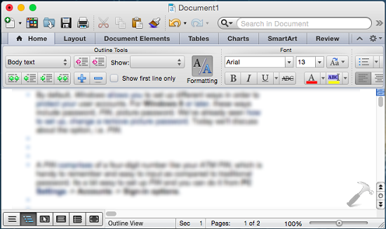 working in word for mac 2011 and the cursor turns into a pointer in the text