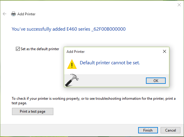 [FIX] Default Printer Cannot Be Set In Windows 10