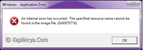 [fix] The Specified Resource Name Cannot Be Found In The Image File 