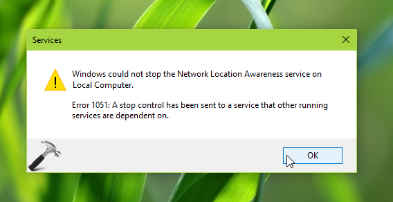 FIX Error 1051 A Stop Control Has Been Sent To A Service Which Other Running Services Are Dependent On In Windows 10