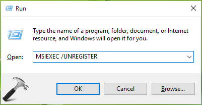 re-register windows installer service
