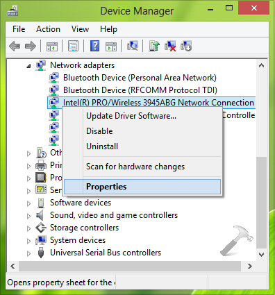 broadcom 802.11n network adapter properties