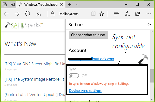 [FIX] Microsoft Edge Not Syncing In Windows 10