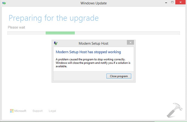 FIX - Modern Setup Host Has Stopped Working While Upgrading To Windows 10