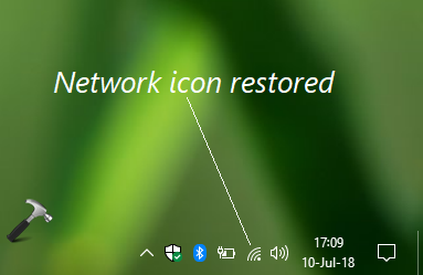 Fix Network Icon Missing From Windows Taskbar