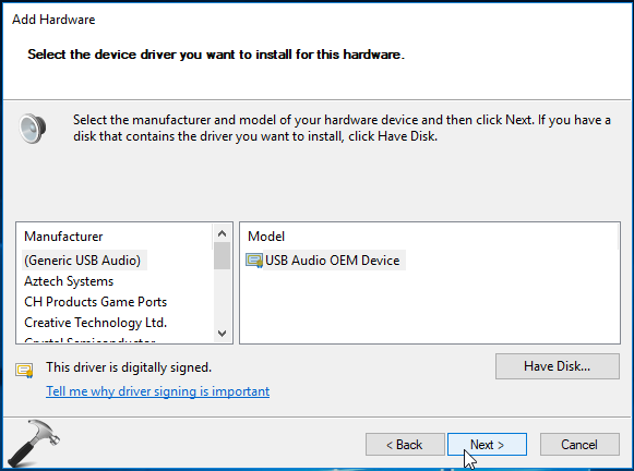 no audio output device found windows 10