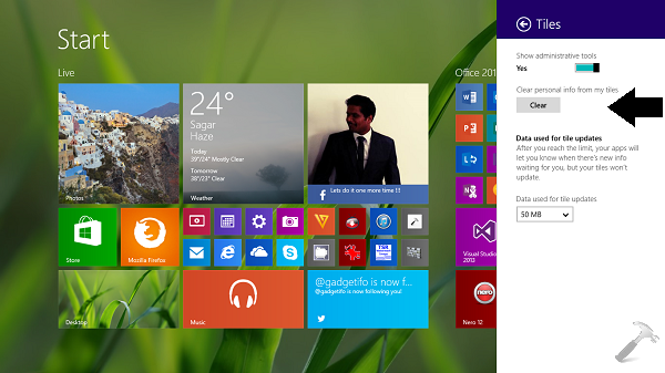 live tiles not working in windows 8.1