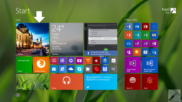 live tiles windows 8.1