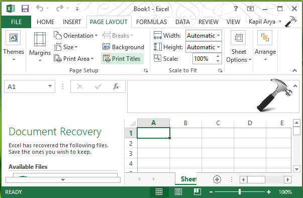 excel ole action fix