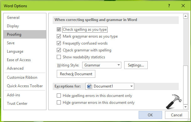 why is spell check not working in word 2016
