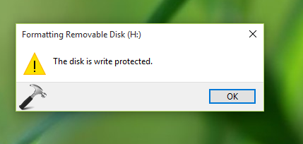 makeup Hold op Vær forsigtig FIX] The Disk Is Write Protected Error For USB Drives In Windows 10