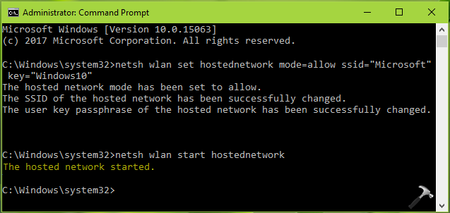 Netsh Wlan Start Hostednetwork