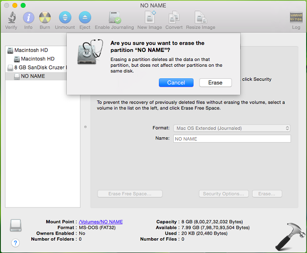 partition disk to exfat and mac os extended