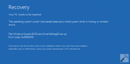 FIX The Operating System Couldn't Be Loaded Because A Critical System Driver Is Missing Or Contains Error