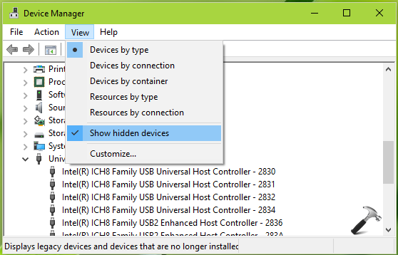 intel ich8 family usb universal host controller is not working properly