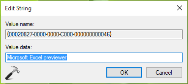 error in microsoft excel previewer