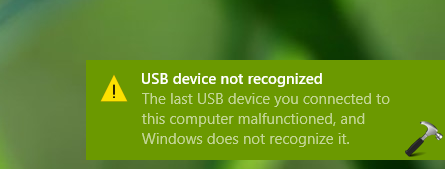 Konvention ar kredsløb FIX: USB Device Not Recognized In Windows 10/8/7