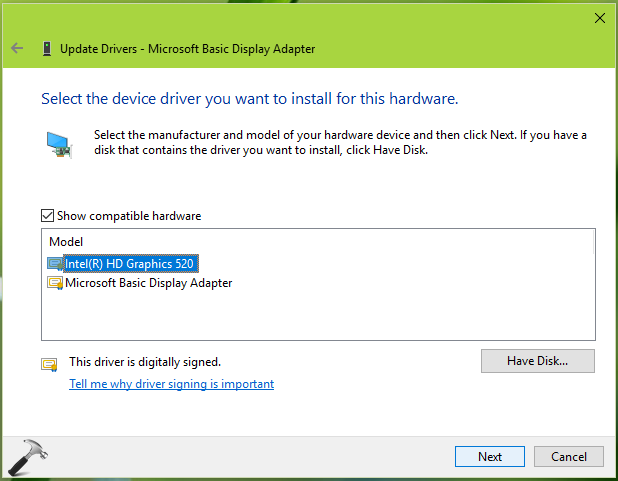 microsoft basic display driver update windows 10