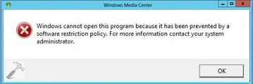 turning off windows media center