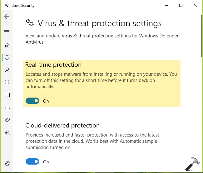 windows 10 check virus protection notification