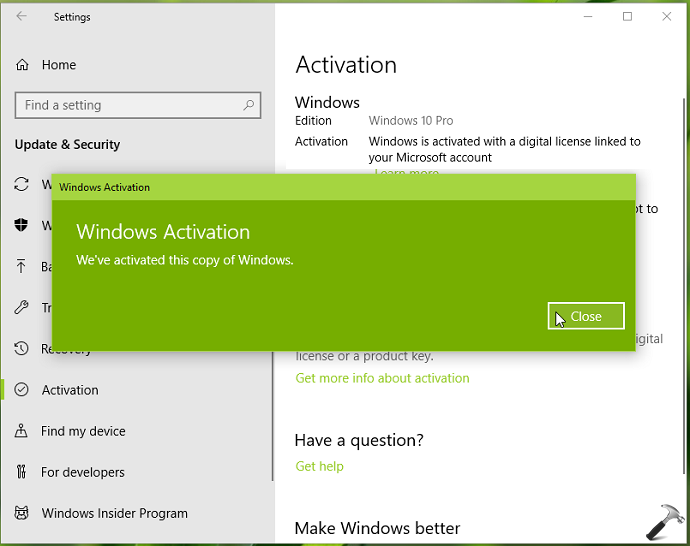 activate windows 10 after hardware change with microsoft account