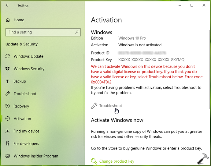 activate windows 10 after hardware change without microsoft account