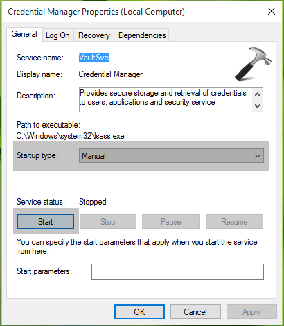 credential manager windows 10