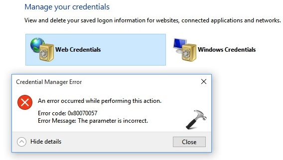 credential manager windows 10