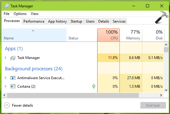 Fix] Windows 10 High Cpu Usage Problem